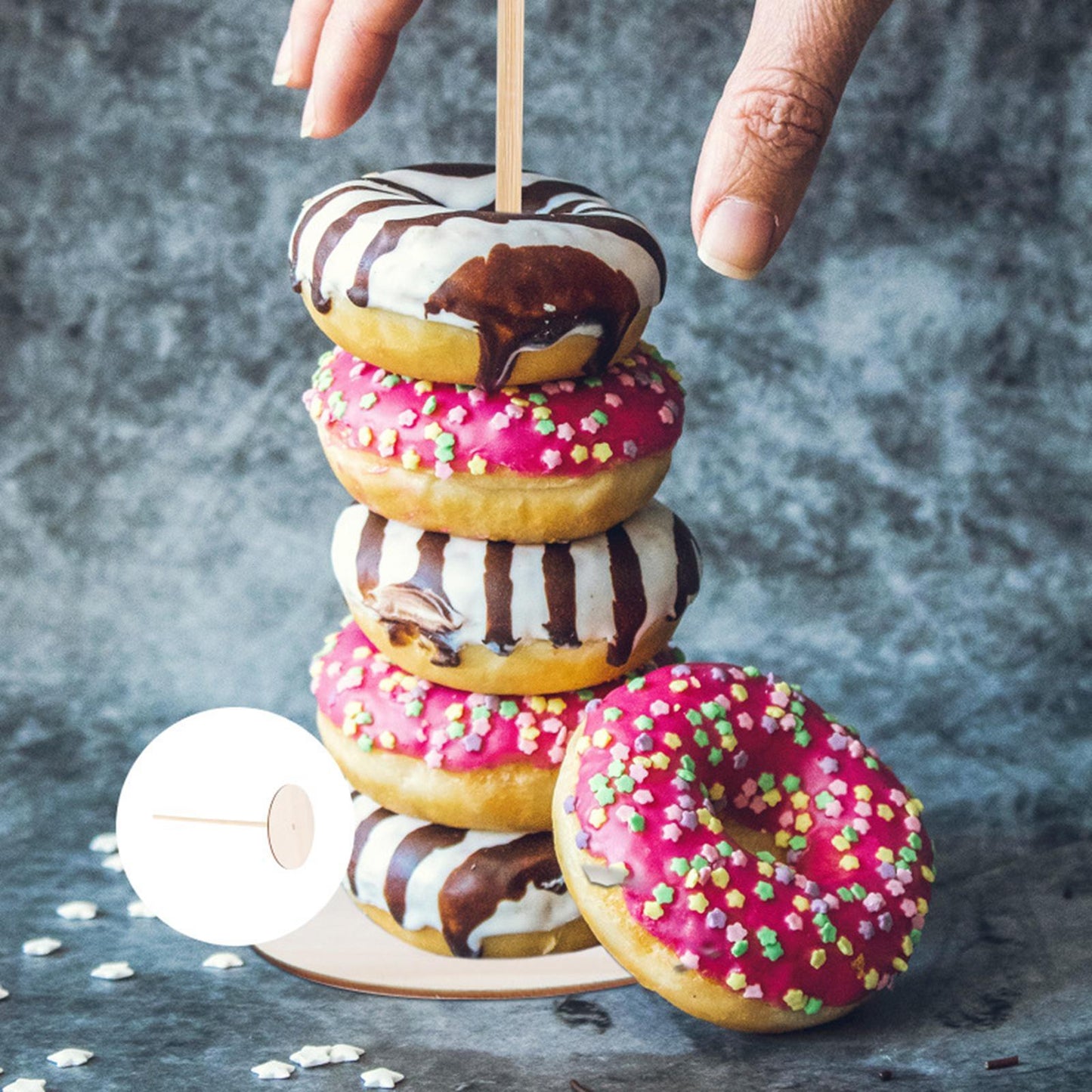 Donuts Stand Wedding Suppy Donut Display Reunions Dessert Table Party Decor Heart Shaped