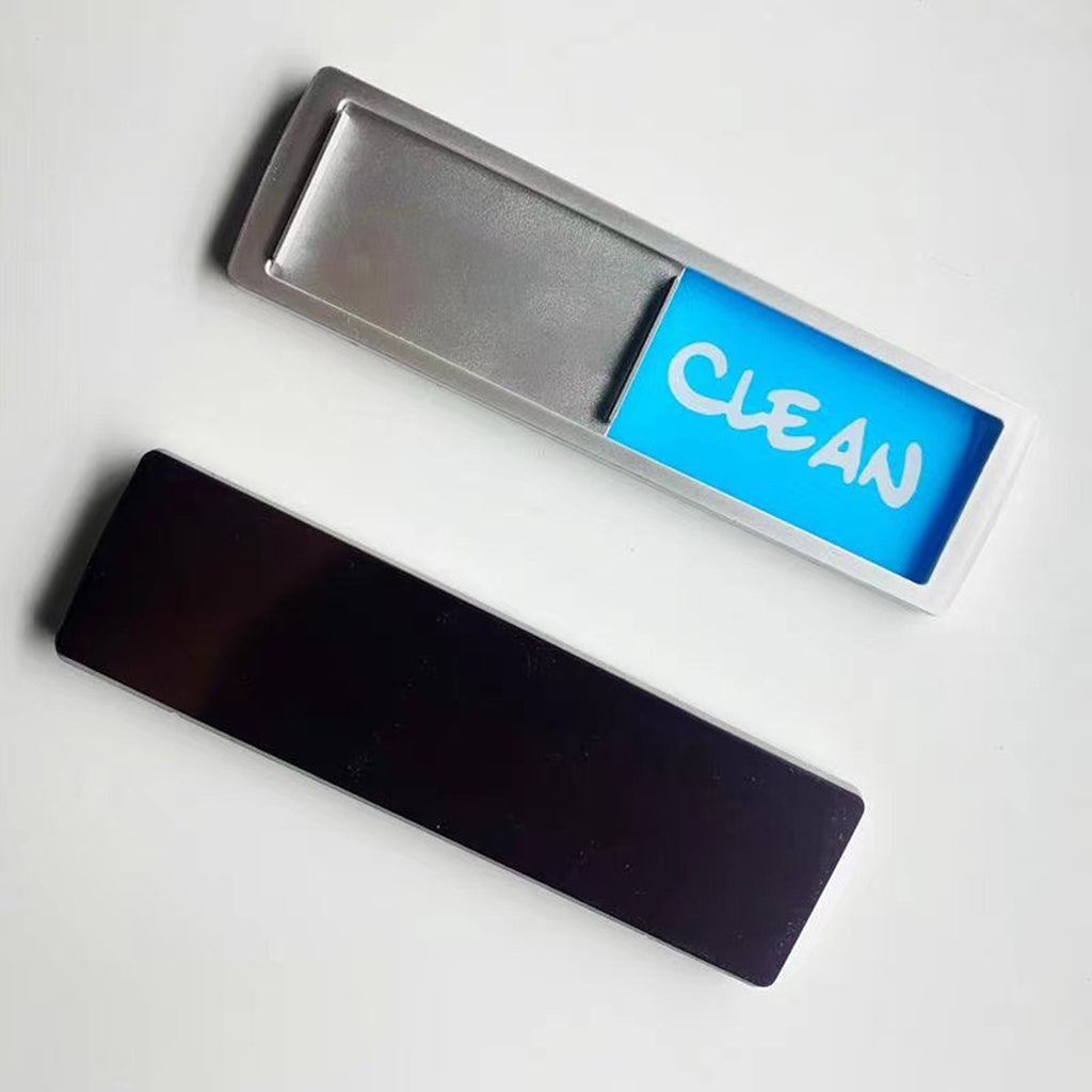 Magnet Clean Dirty Sign Dishwasher Indicator for Kitchen Dishwasher Fridge Blue Gray Silver