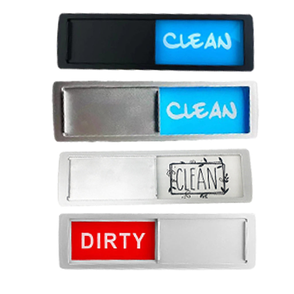 Magnet Clean Dirty Sign Dishwasher Indicator for Kitchen Dishwasher Fridge Blue Gray Silver