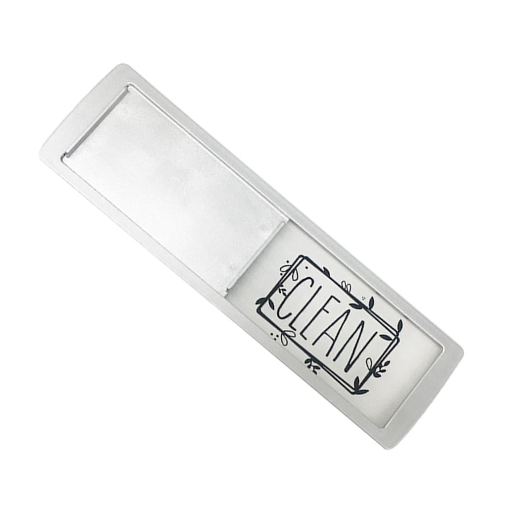 Magnet Clean Dirty Sign Dishwasher Indicator for Kitchen Dishwasher Fridge Black White Silver