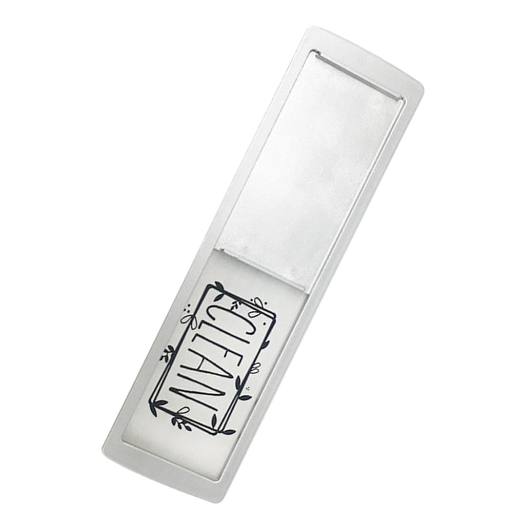 Magnet Clean Dirty Sign Dishwasher Indicator for Kitchen Dishwasher Fridge Black White Silver