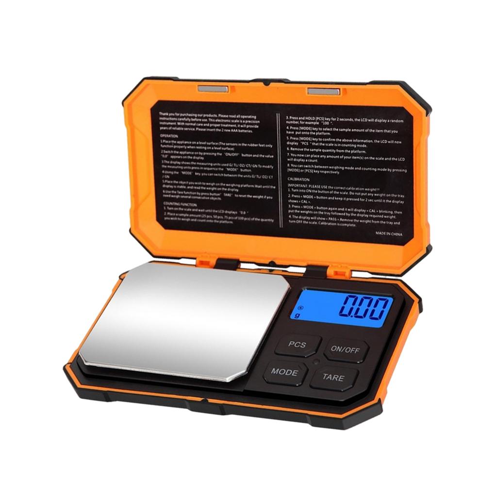 Digital Pocket Scale LCD Backlit Display for Food Powder 200gx0.01g