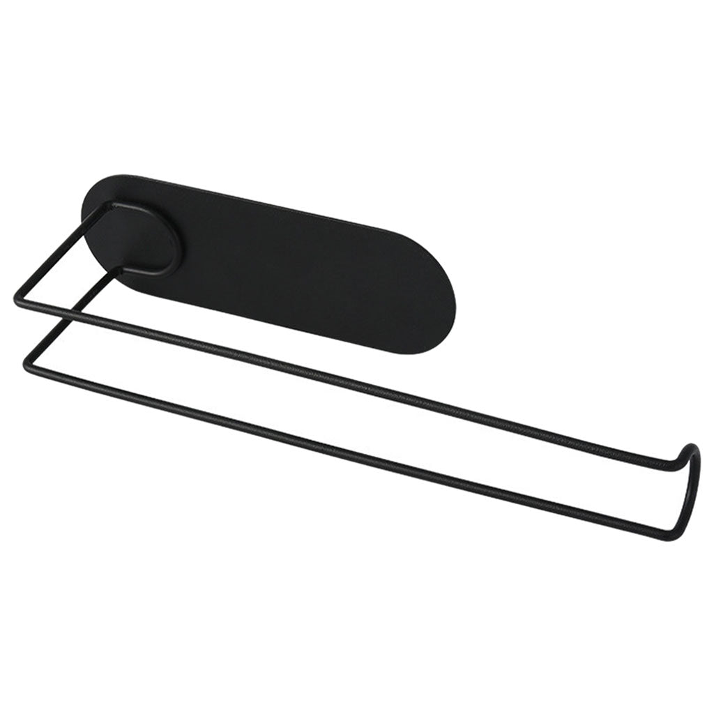 Paper Holder Racks Under Cabinet Off-wall Rustproof Hanging Accessory Toilet black