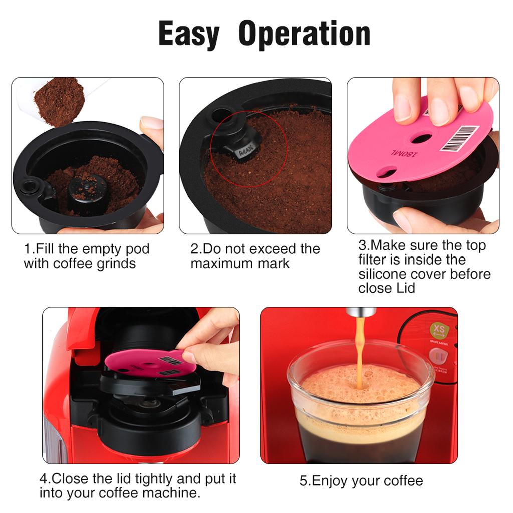 Reusable Coffee Capsule Pod for Bosh-S Machine Tassimoo Coffee Pod 180ML
