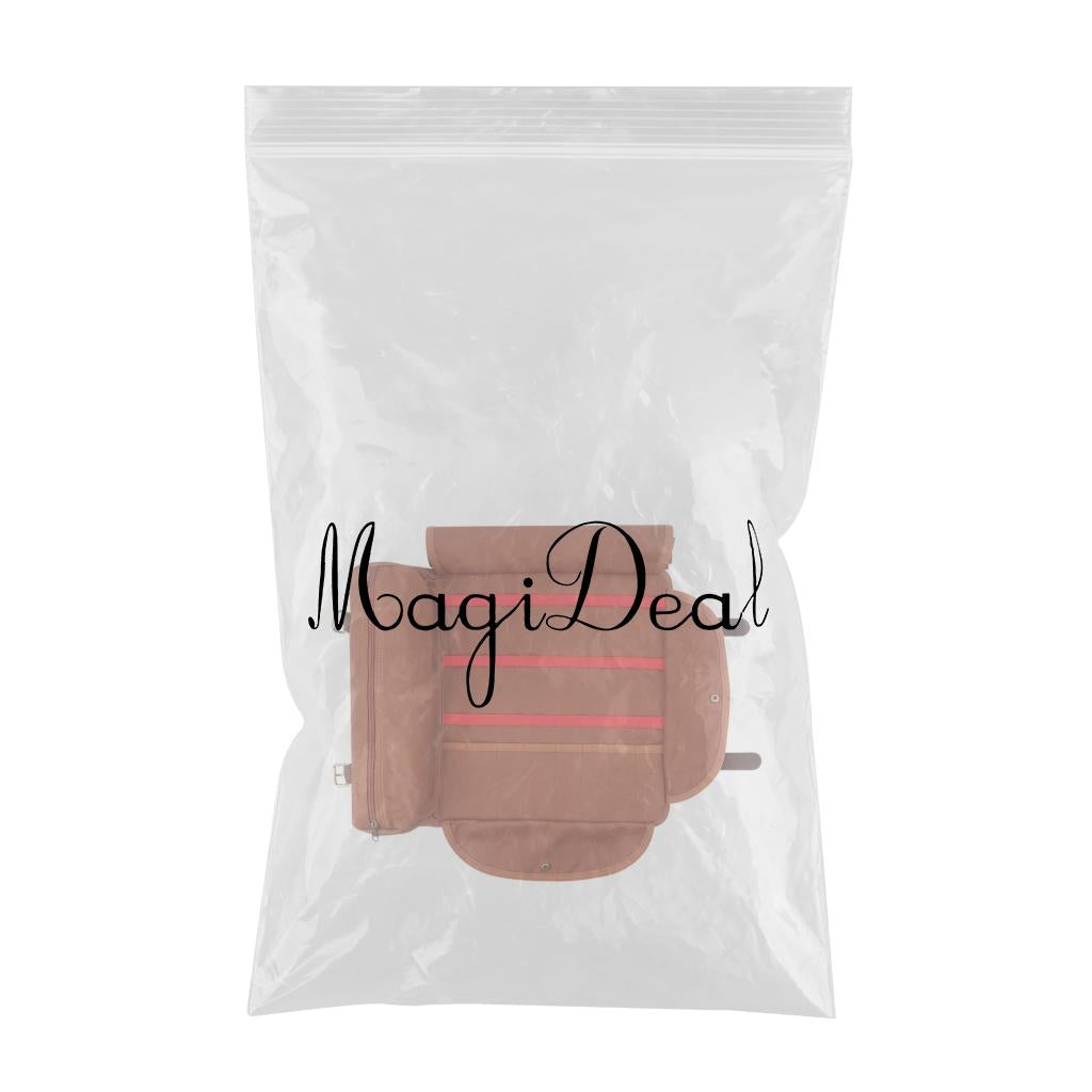 Barware Roll Bag with Handle Easy Carry Professional Storage Bag Brown