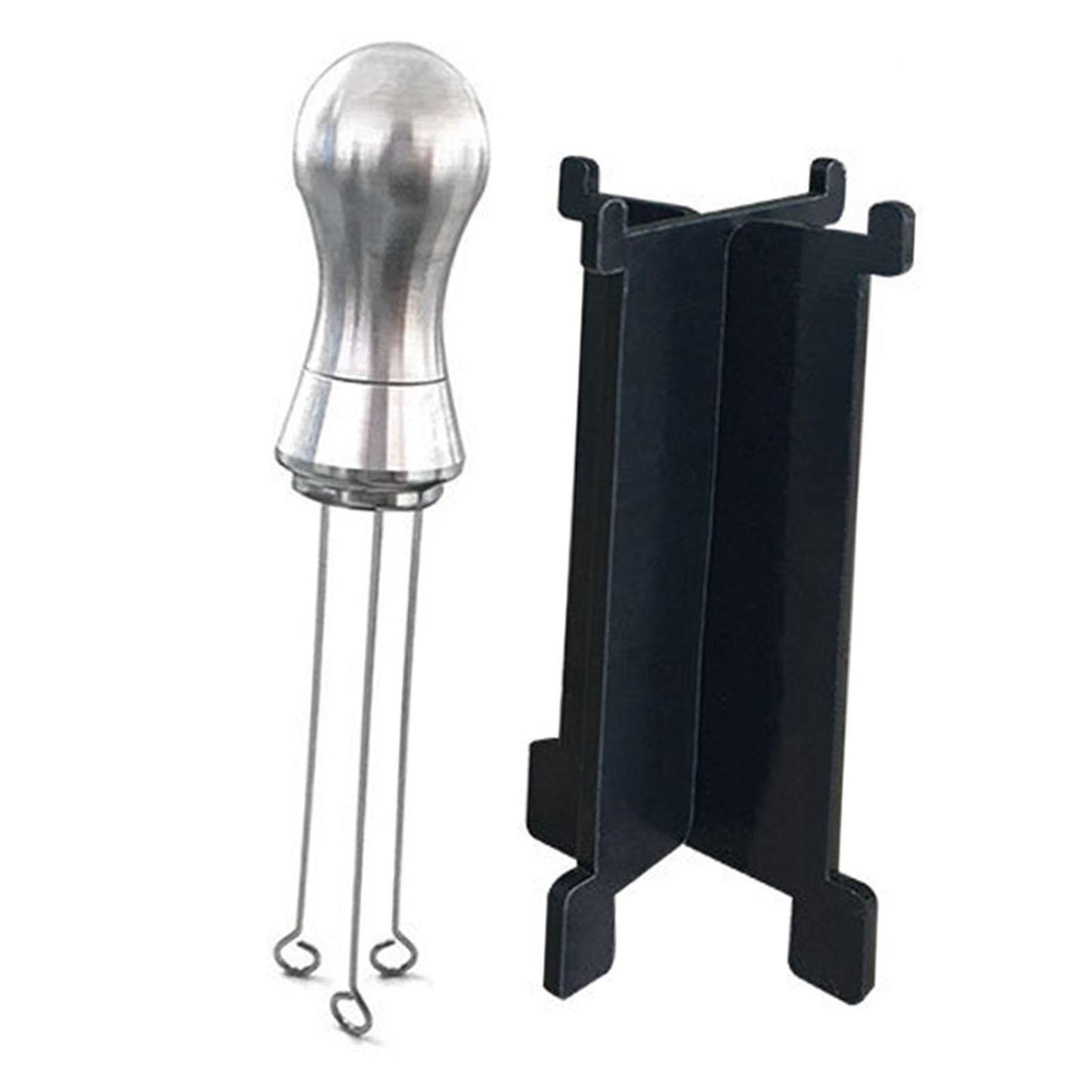 Espresso Tamper Arc-Shaped Stitch Wider Stir Area Leveler Needle Type Silver