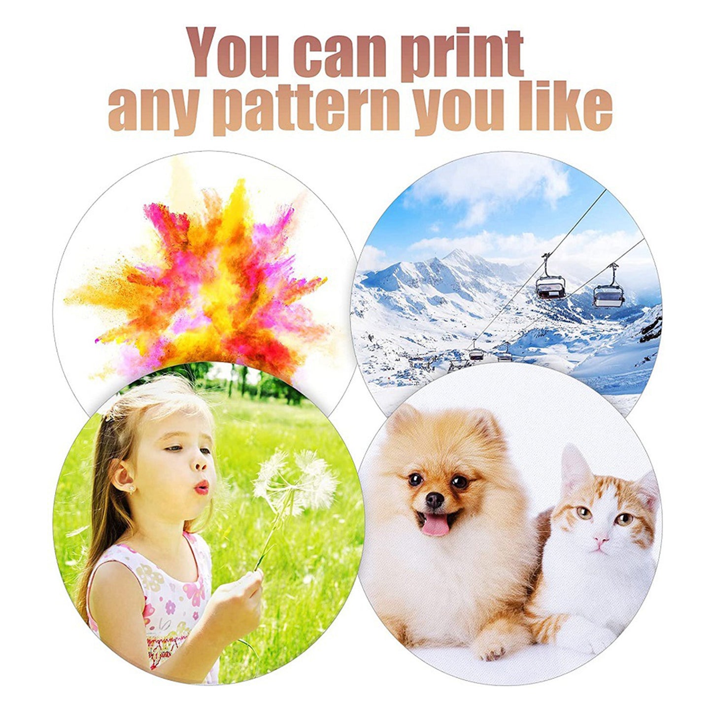 36 x Neoprene Blank Sublimation Coasters 10cm x 10cm Round non-slip bottom