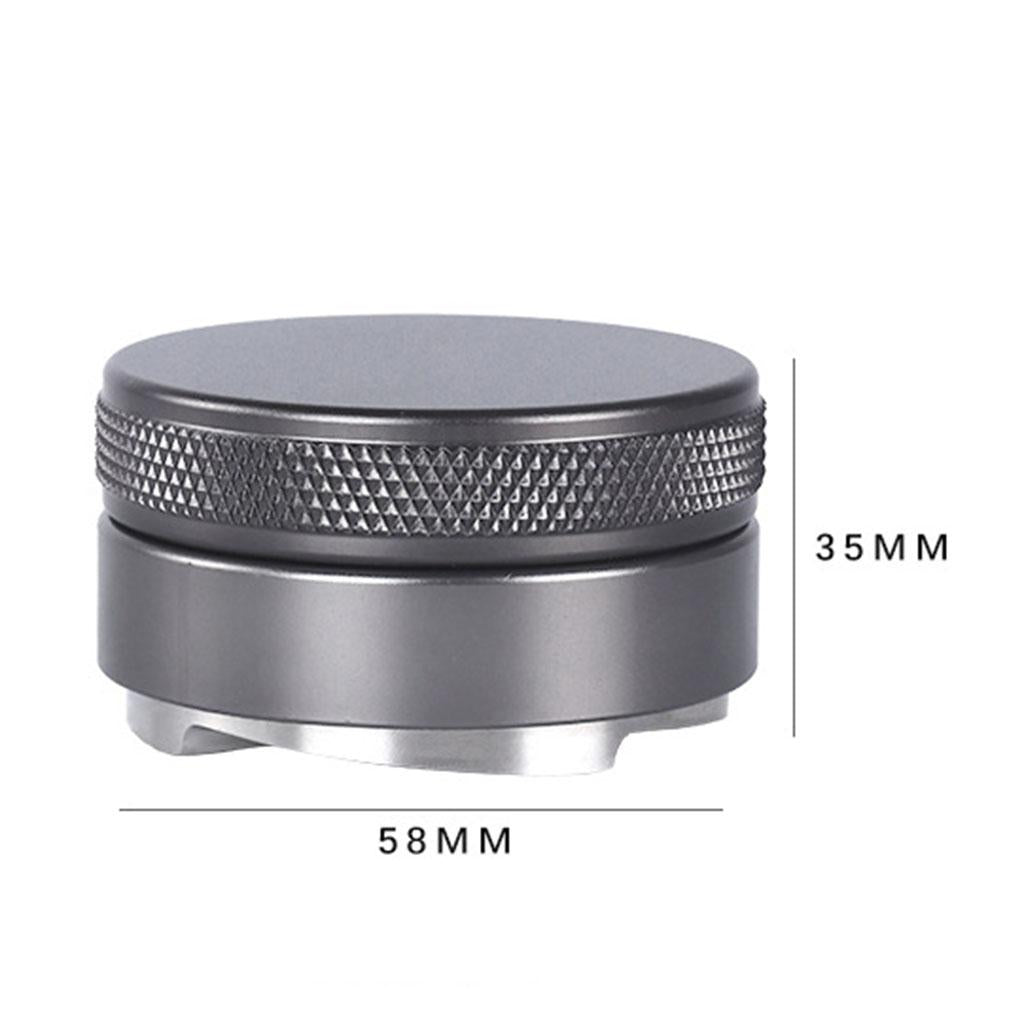 Zinc Alloy Coffee Distributor Coffee Powder Hammer Leveler Tool Hand Tampers 58mm Gray