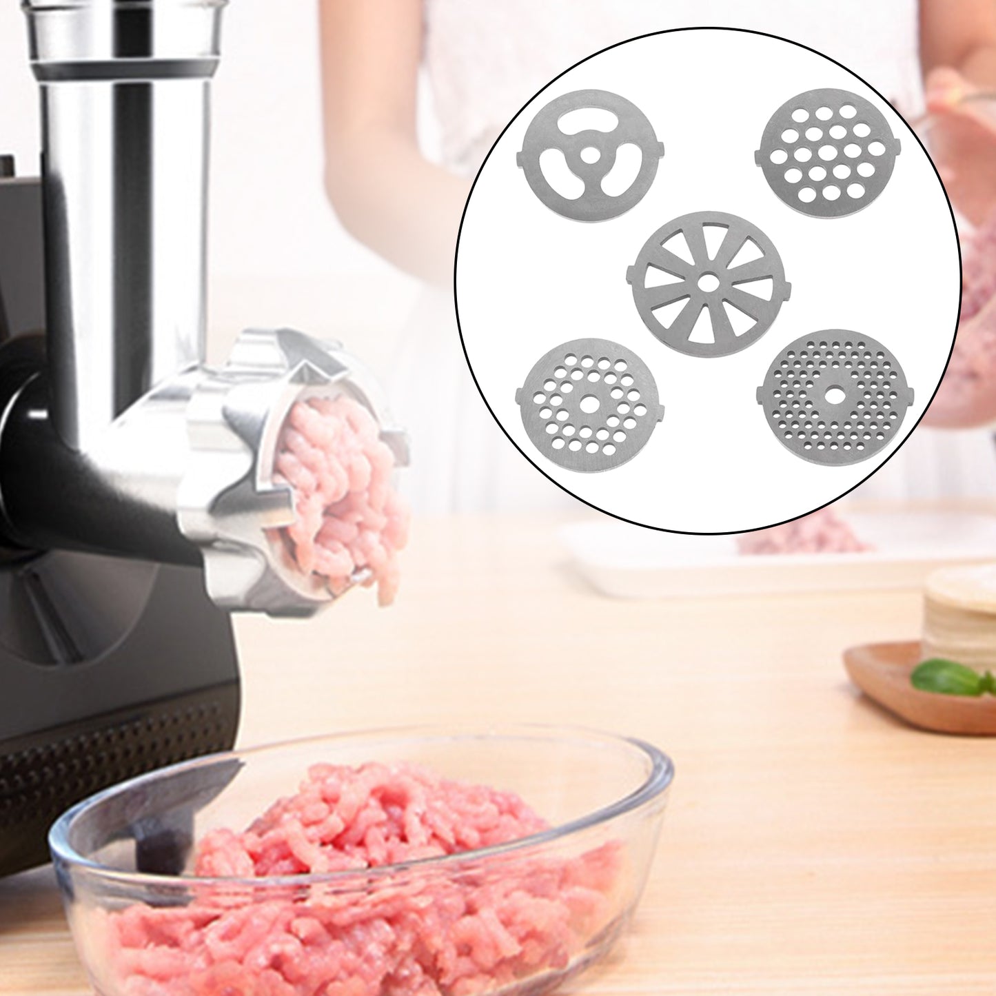 Food Grinder Blade Cutter Disc Various Thicknesses for Kitchen 5 Pieces