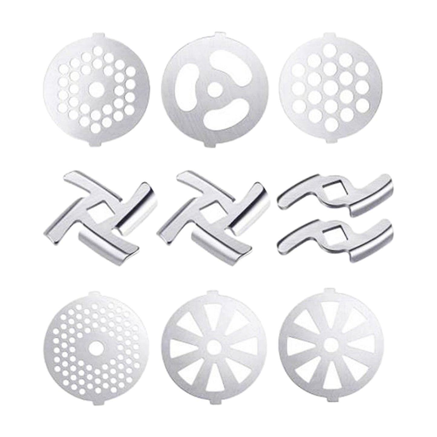 Food Grinder Blade Cutter Disc Various Thicknesses for Kitchen 10 Pieces