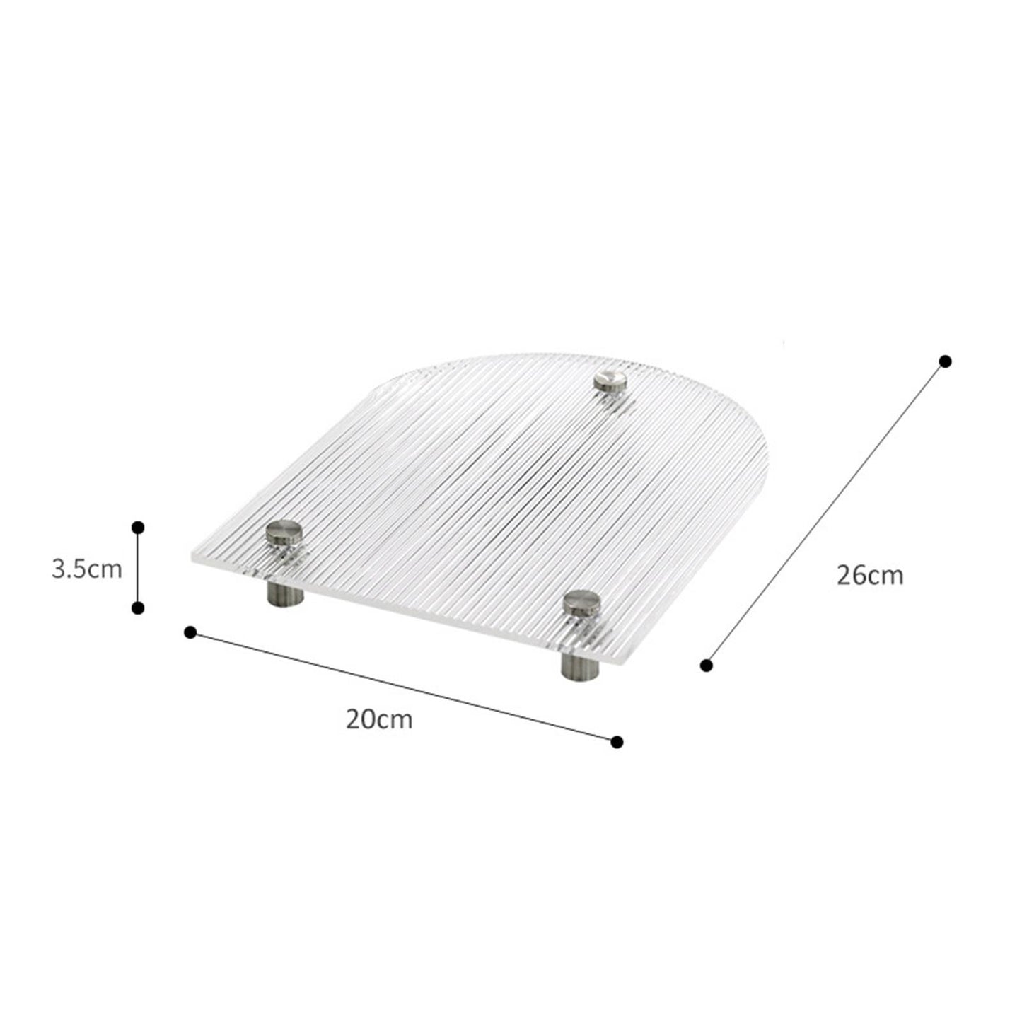 Clear Storage Tray Organizer Decoration Acrylic for Breakfast Office Dessert U-shaped