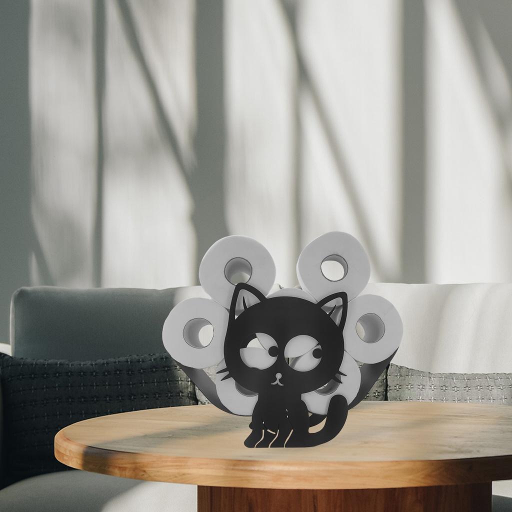 Toilet Roll Holder Paper Stand Free Standing Cute Novelty Animal-shaped Home Cat