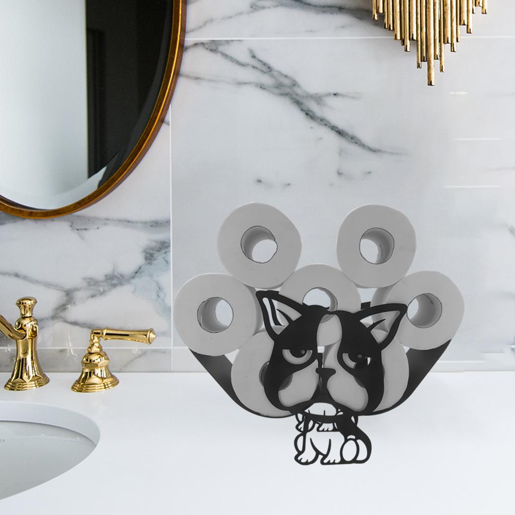 Toilet Roll Holder Paper Stand Free Standing Cute Novelty Animal-shaped Home Dog