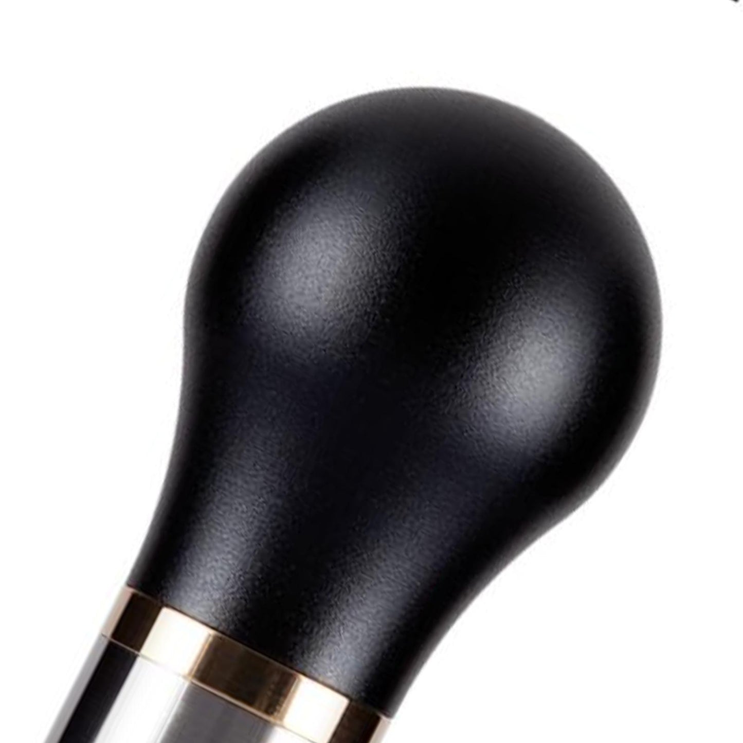 58.5mm Coffee Espresso Tamper Ergonomic Handle Flat Stainless Base Black