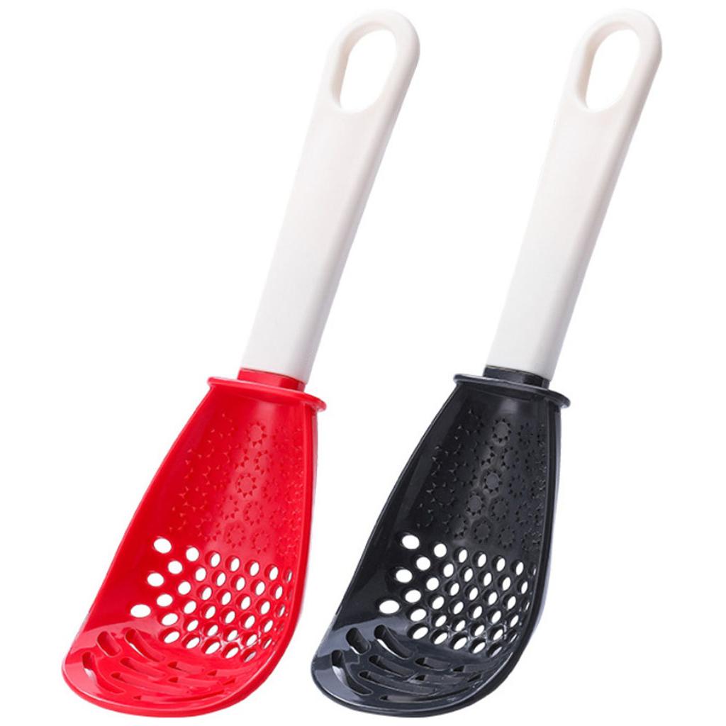 Cooking Spatula Utensil Heat-Resistant Lightweight for Squeeze Filter red