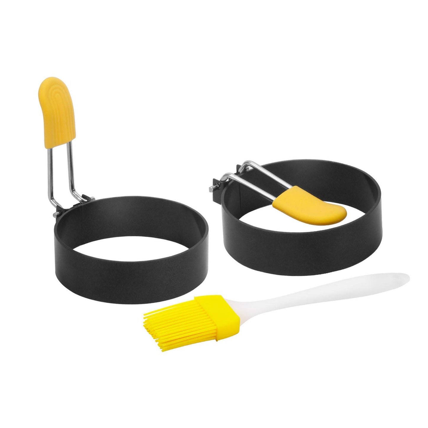 2Pcs/Set Fried Egg Mold Portable Metal Egg Shaper Kitchen Cooking Tool