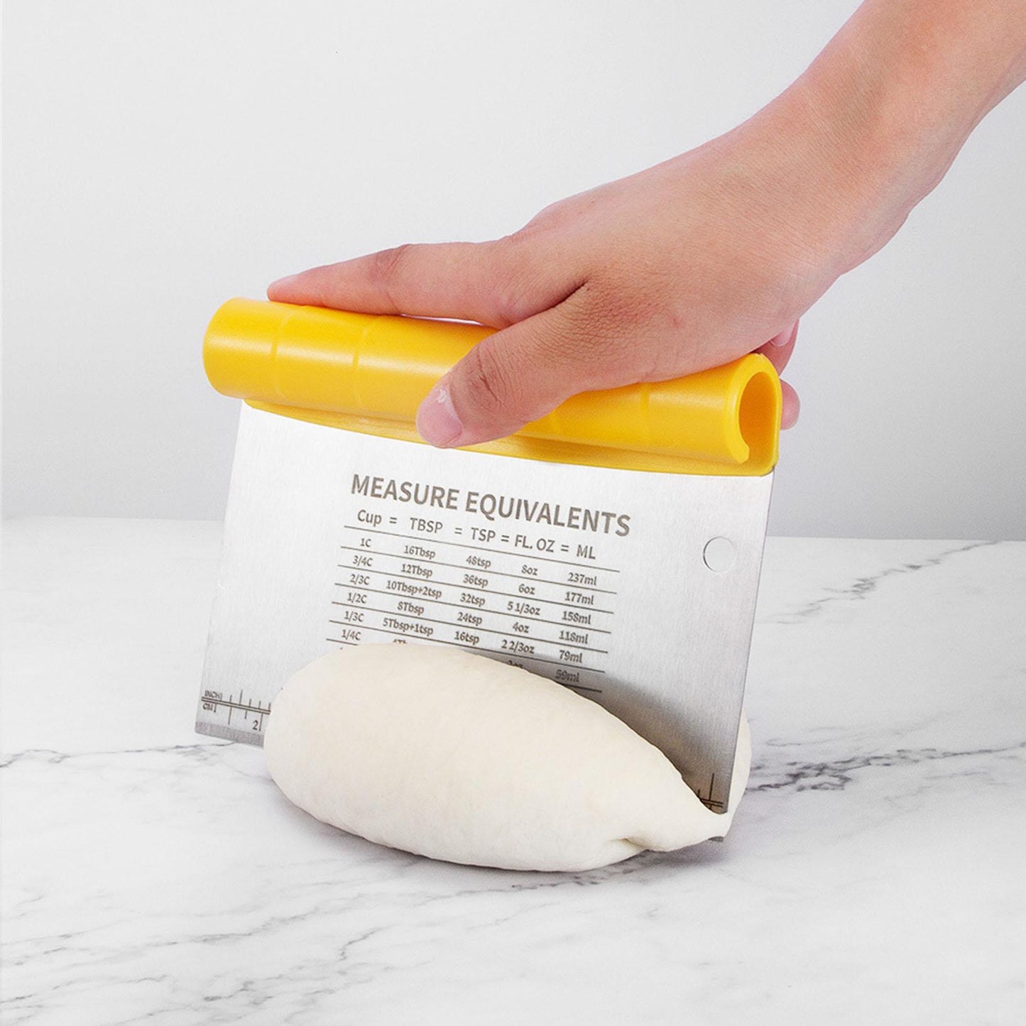 Stainless Steel Scraper Long Life PE Rubber for Kitchen Utensil Pastry Meat