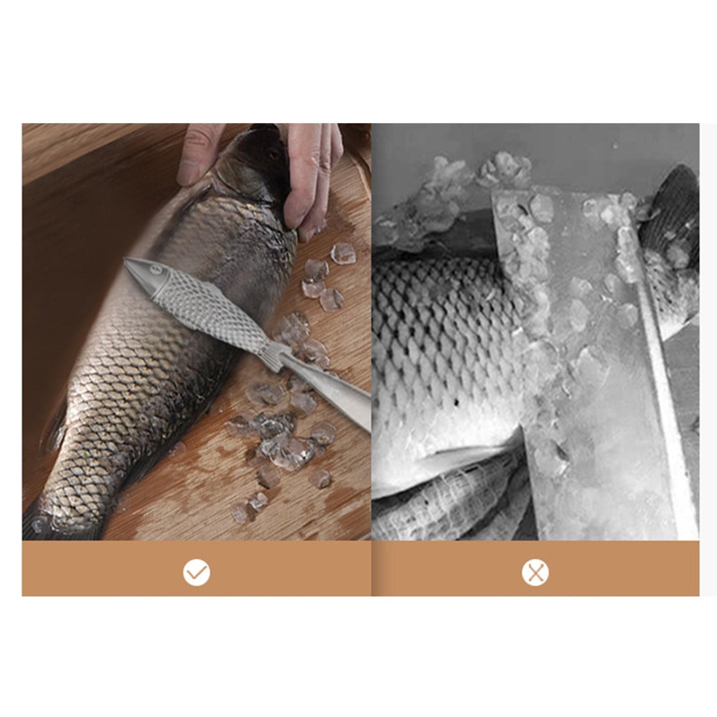 Seafood Cleaning Tools Household Easy Clean Fish Scale Clean Brush Silver