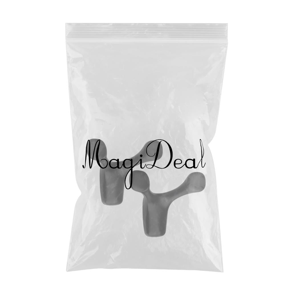 2 Pieces Wall Hooks Heavy Duty Nordic Waterproof for Kitchen Coat Robe Black
