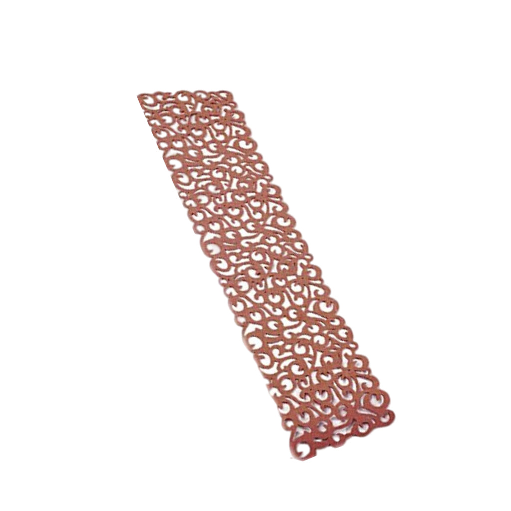 Hollow Placemats Rectangle Felt Decorations for Home Desk Brown