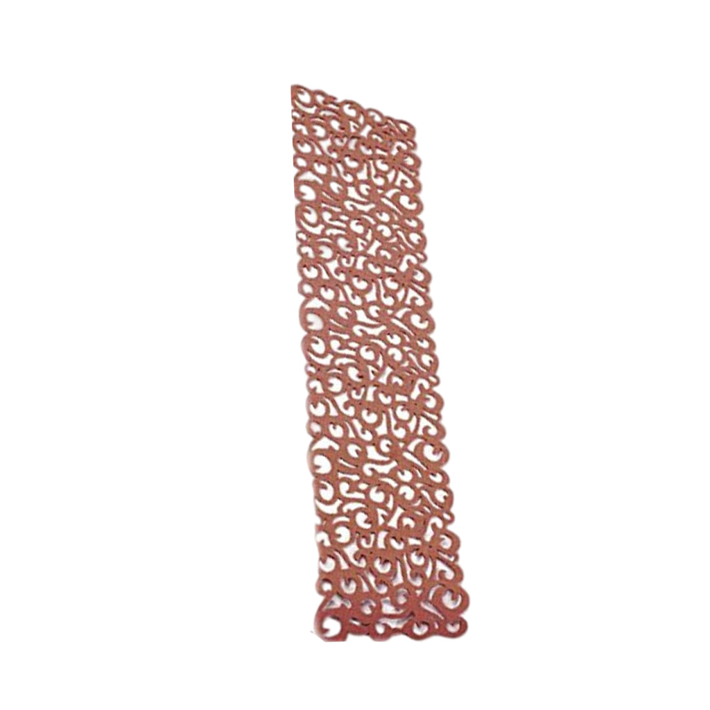 Hollow Placemats Rectangle Felt Decorations for Home Desk Brown