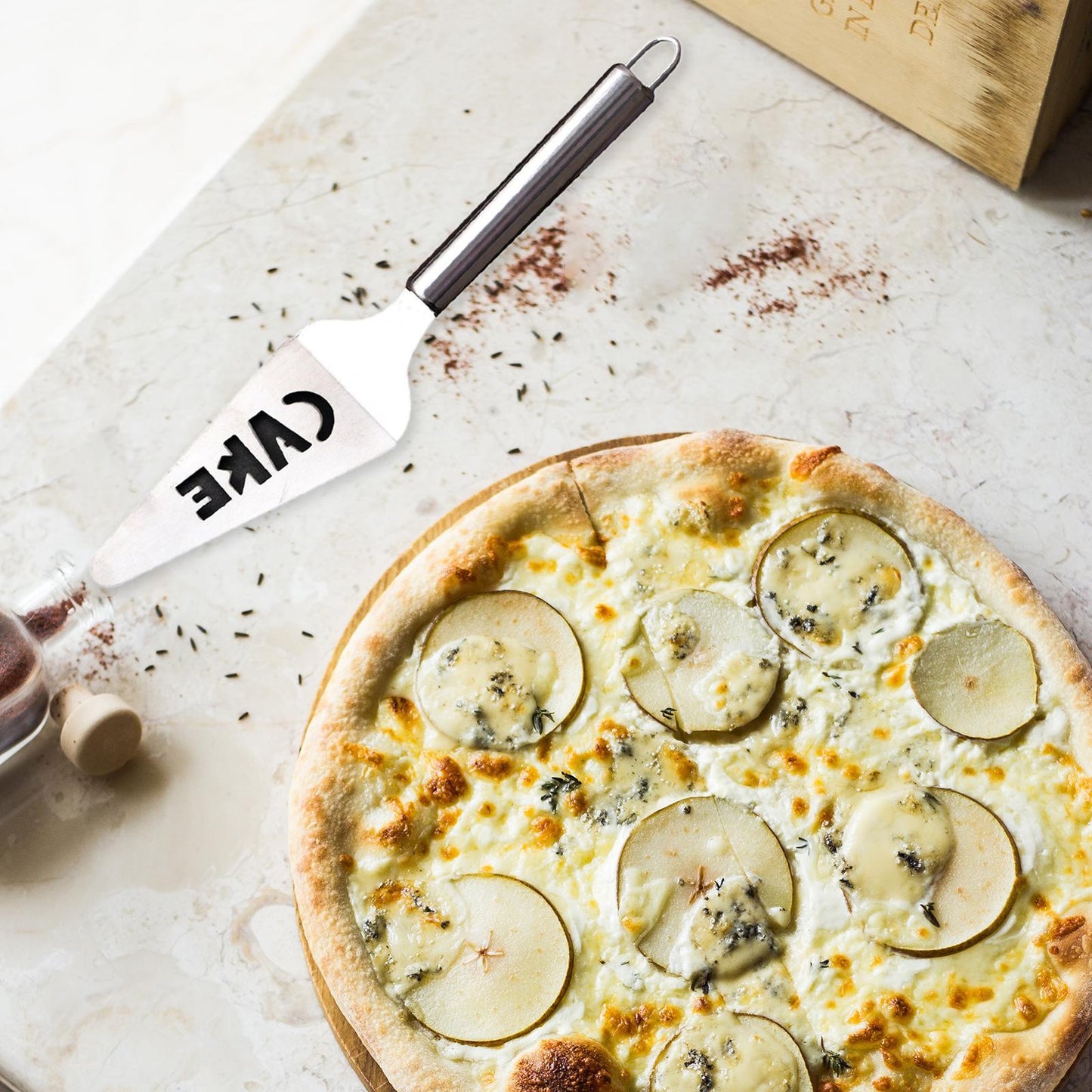 Pizza Wheel &Cutter Easy to Clean Super Sharp for Pizza Dough Pizza Lovers CAKE shovel