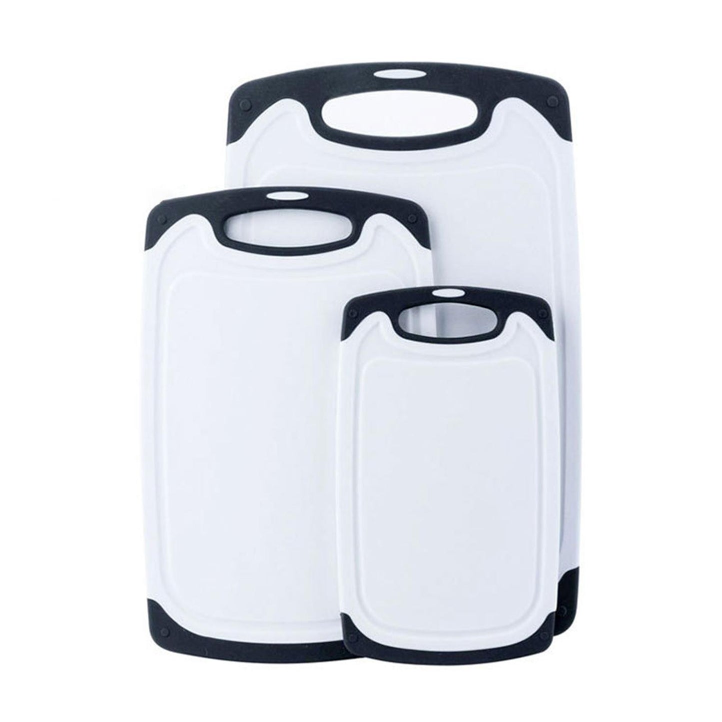 3 Piece Chopping Board Food Grade Plastic convenient Storage for Dining