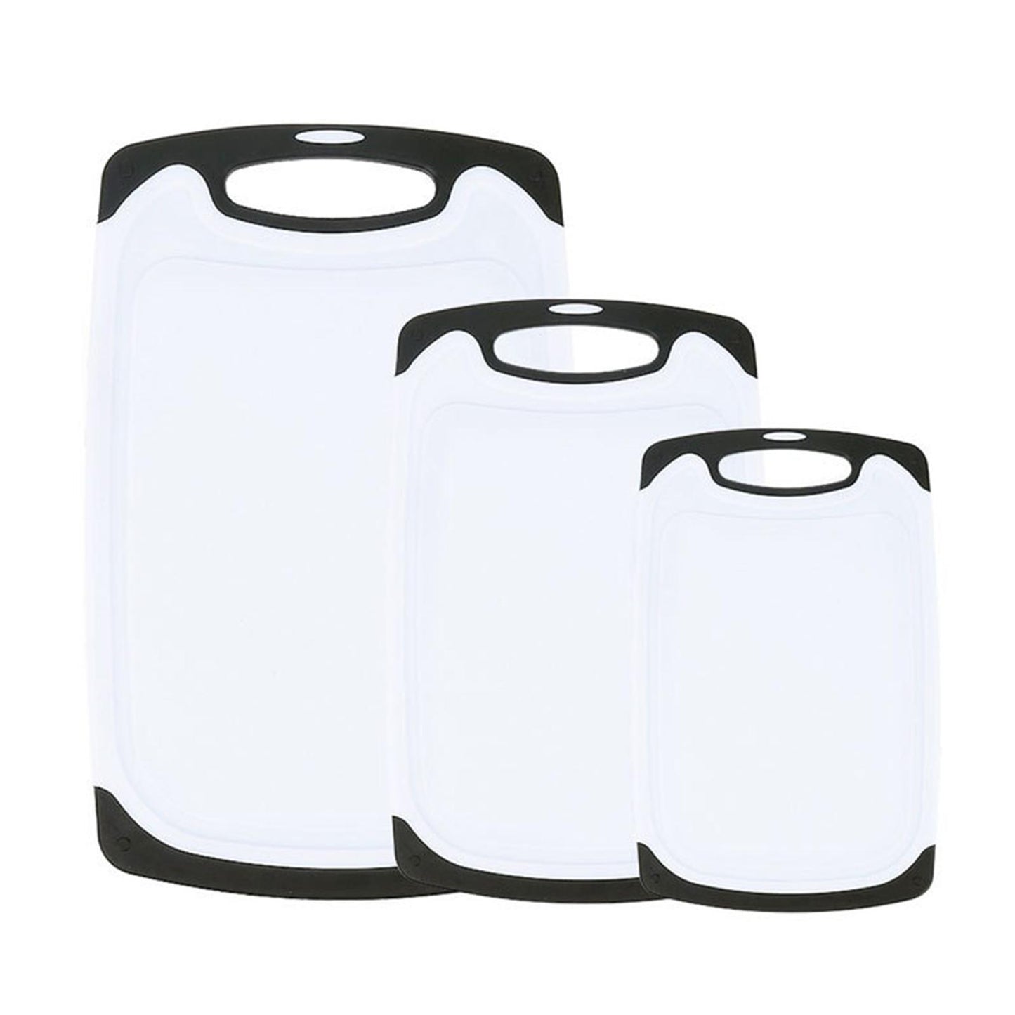 3 Piece Chopping Board Food Grade Plastic convenient Storage for Dining