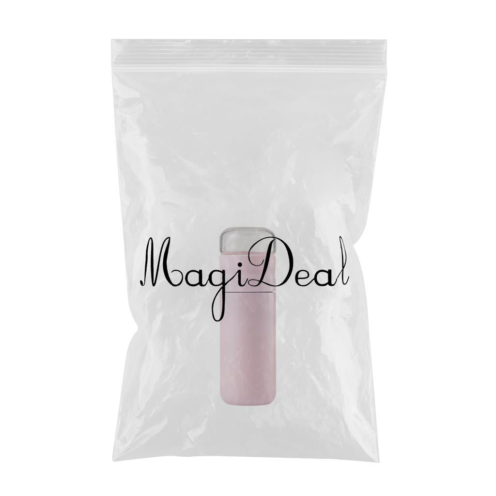 Insulated Bottle Leakproof with Glass Infuser Rotary Filtration for Home Pink