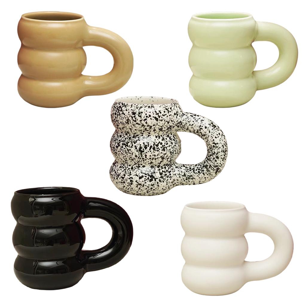 450ml Mug Tire Shaped Juice Mug Drinkware Large Capacity for Home Office Milky white