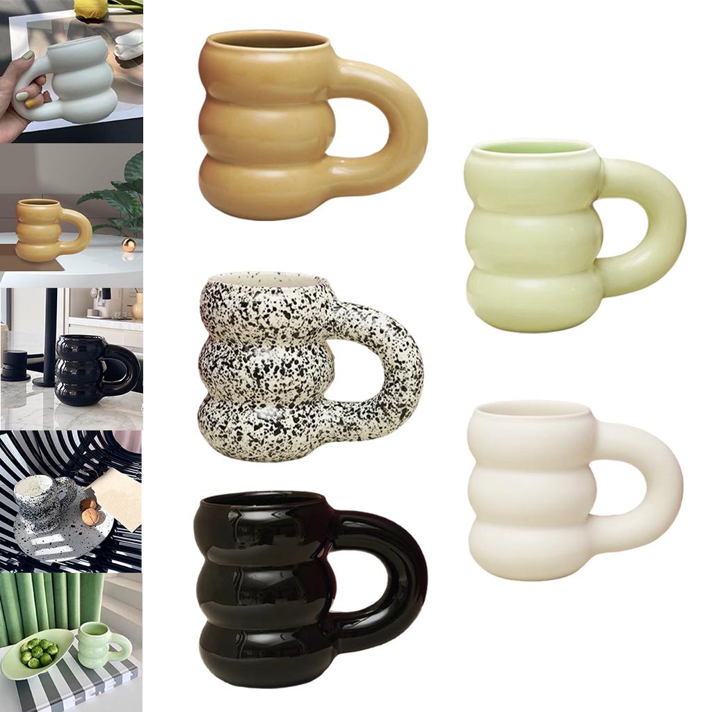 450ml Mug Tire Shaped Juice Mug Drinkware Large Capacity for Home Office Milky white
