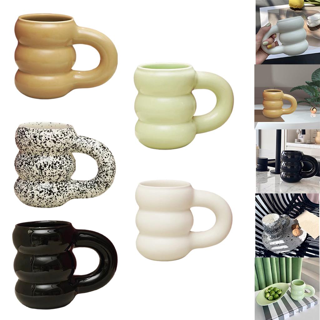 450ml Mug Tire Shaped Juice Mug Drinkware Large Capacity for Home Office Milky white