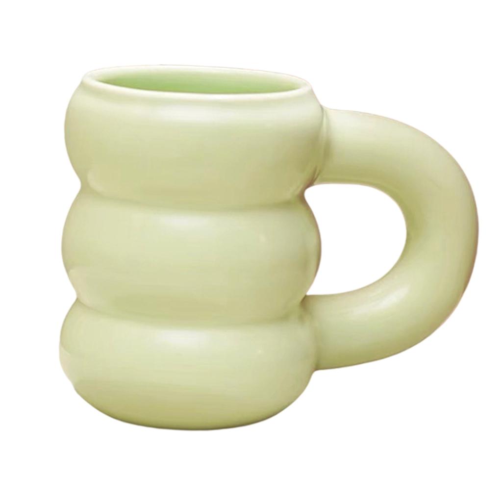 450ml Mug Tire Shaped Juice Mug Drinkware Large Capacity for Home Office Light green