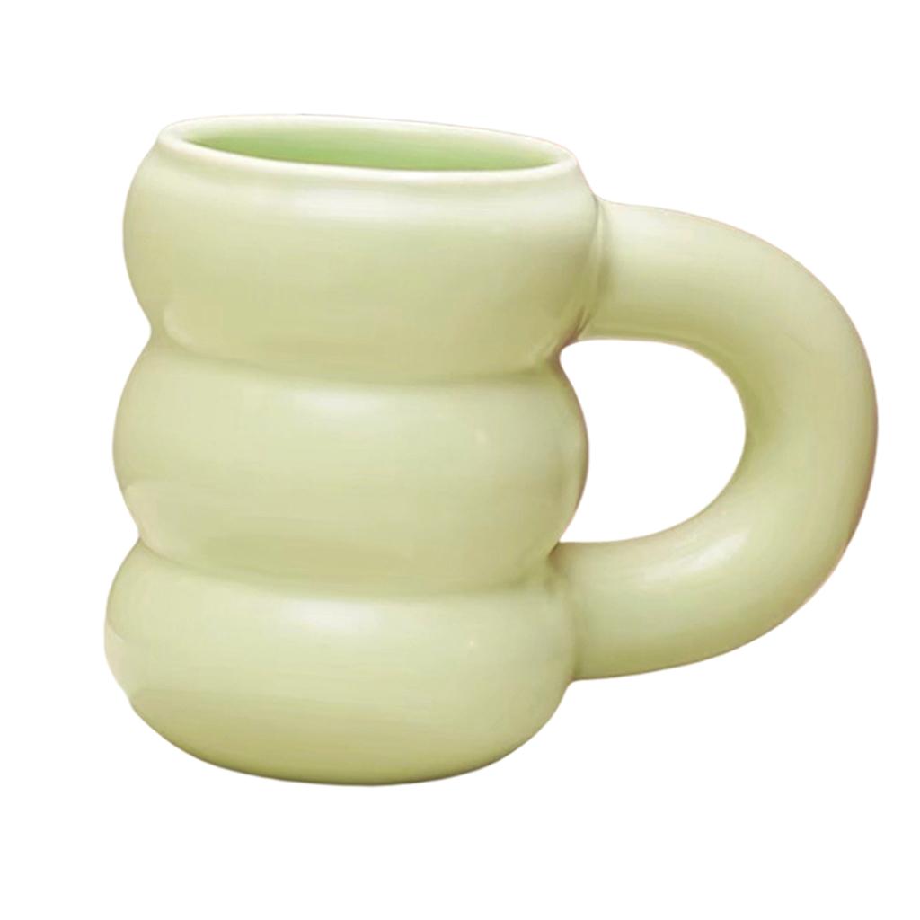 450ml Mug Tire Shaped Juice Mug Drinkware Large Capacity for Home Office Light green