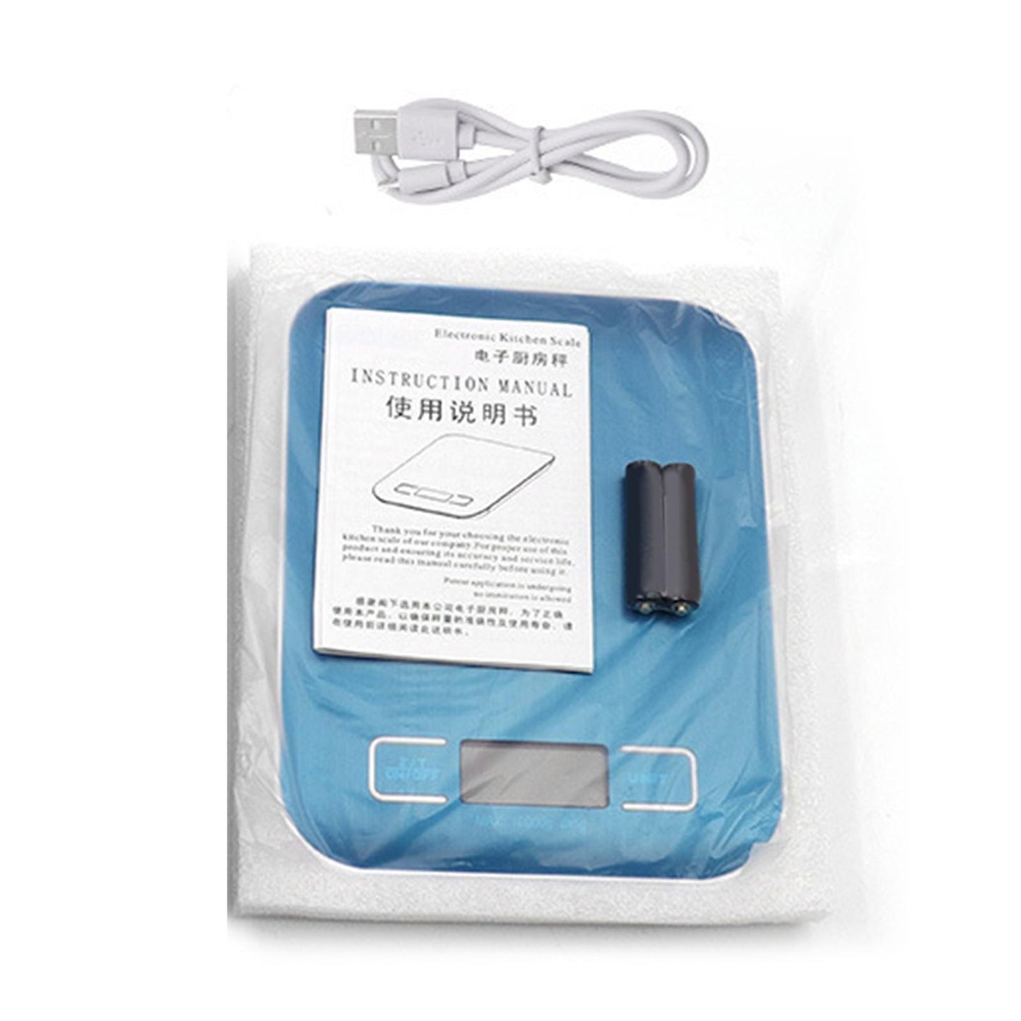 Portable Digital Electronic Kitchen Food Diet Postal Scale White 5kg 1g