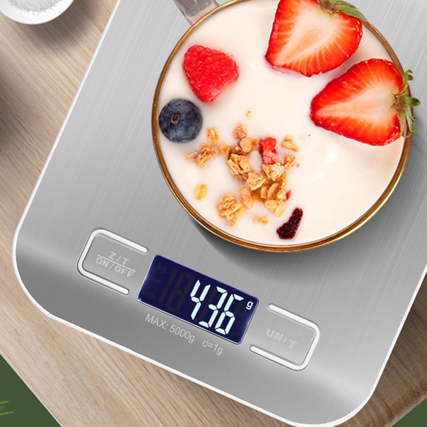 Portable Digital Electronic Kitchen Food Diet Postal Scale White 5kg 1g