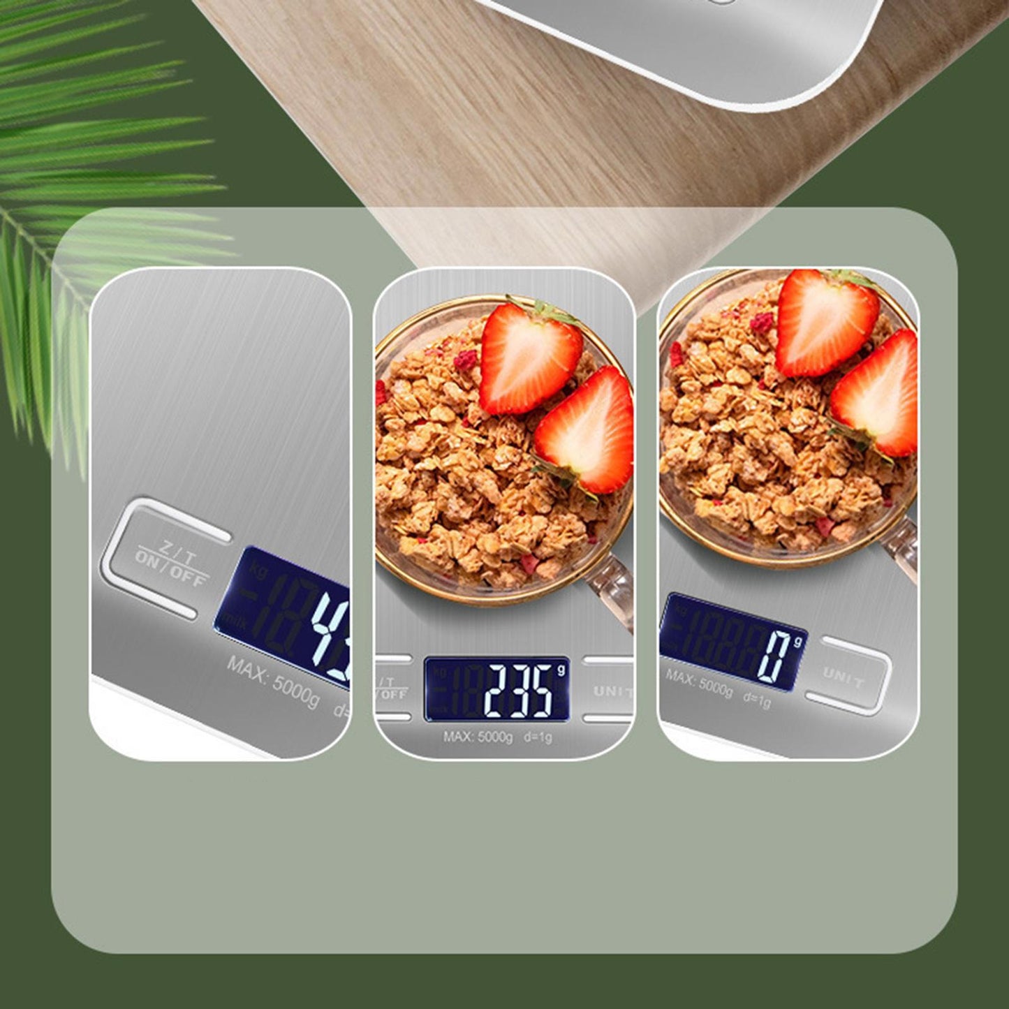 Portable Digital Electronic Kitchen Food Diet Postal Scale White 5kg 1g