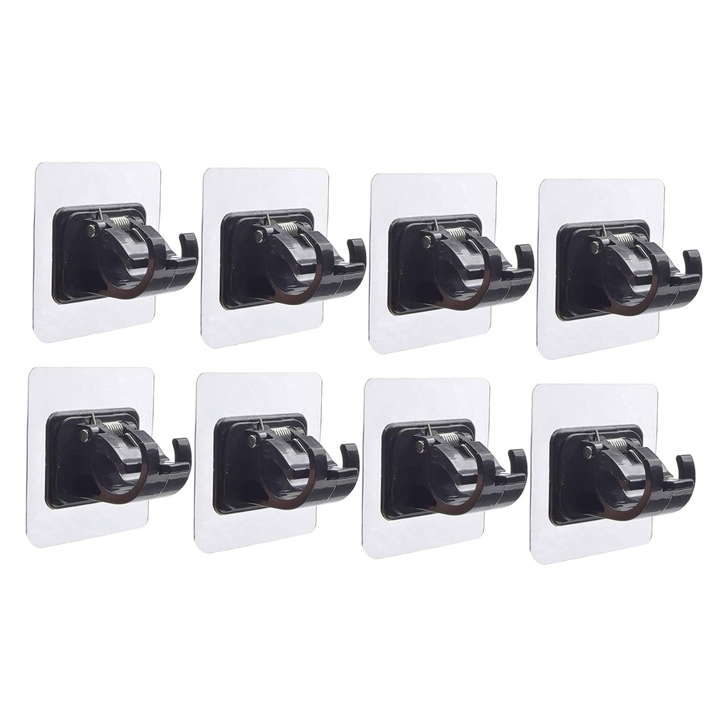 8 PCS Curtain Rod Brackets Holder Drapery Wall Mount Fixed Use Black