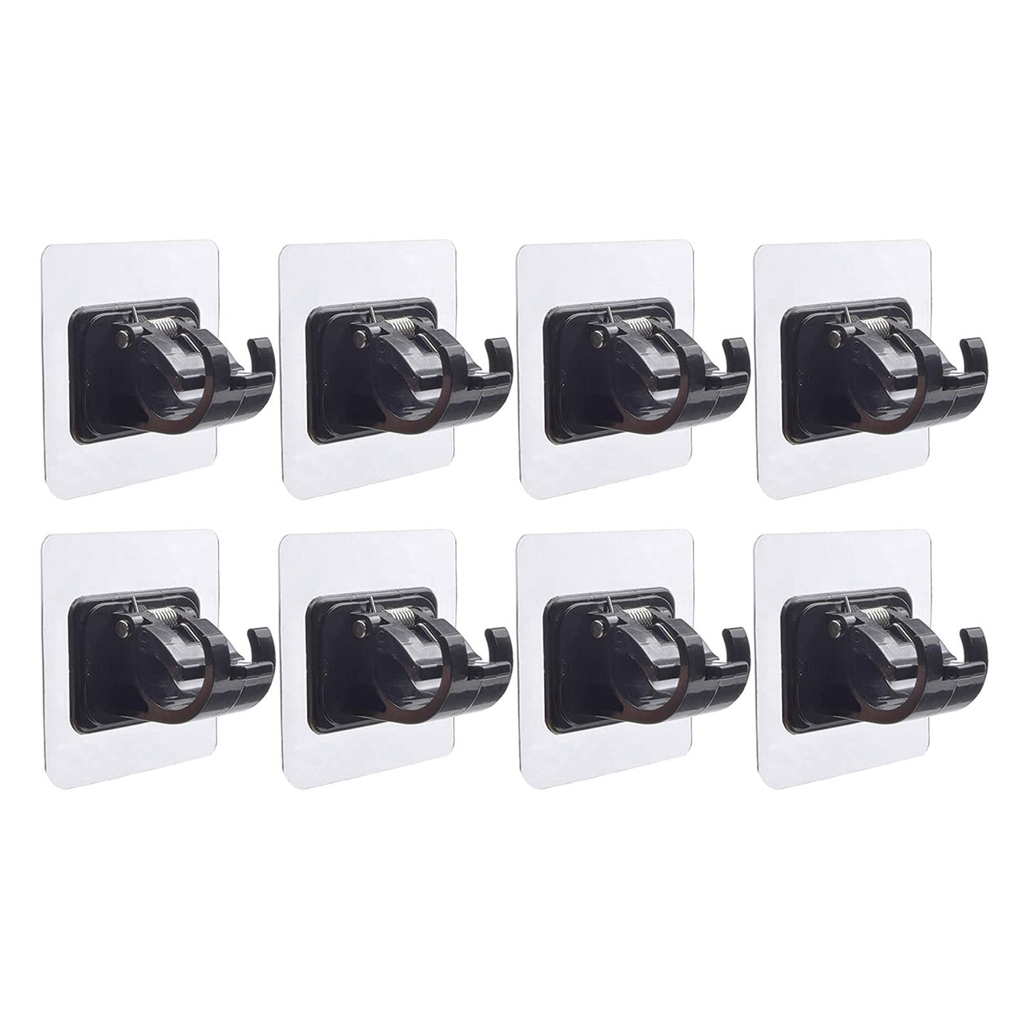 8 PCS Curtain Rod Brackets Holder Drapery Wall Mount Fixed Use Black