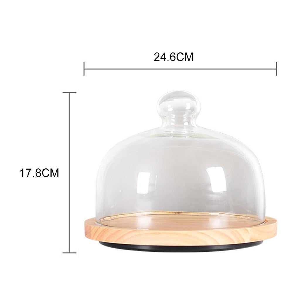 Cake Tray Nordic Round Shape Glass Cover for Baked Goods Bread Festival