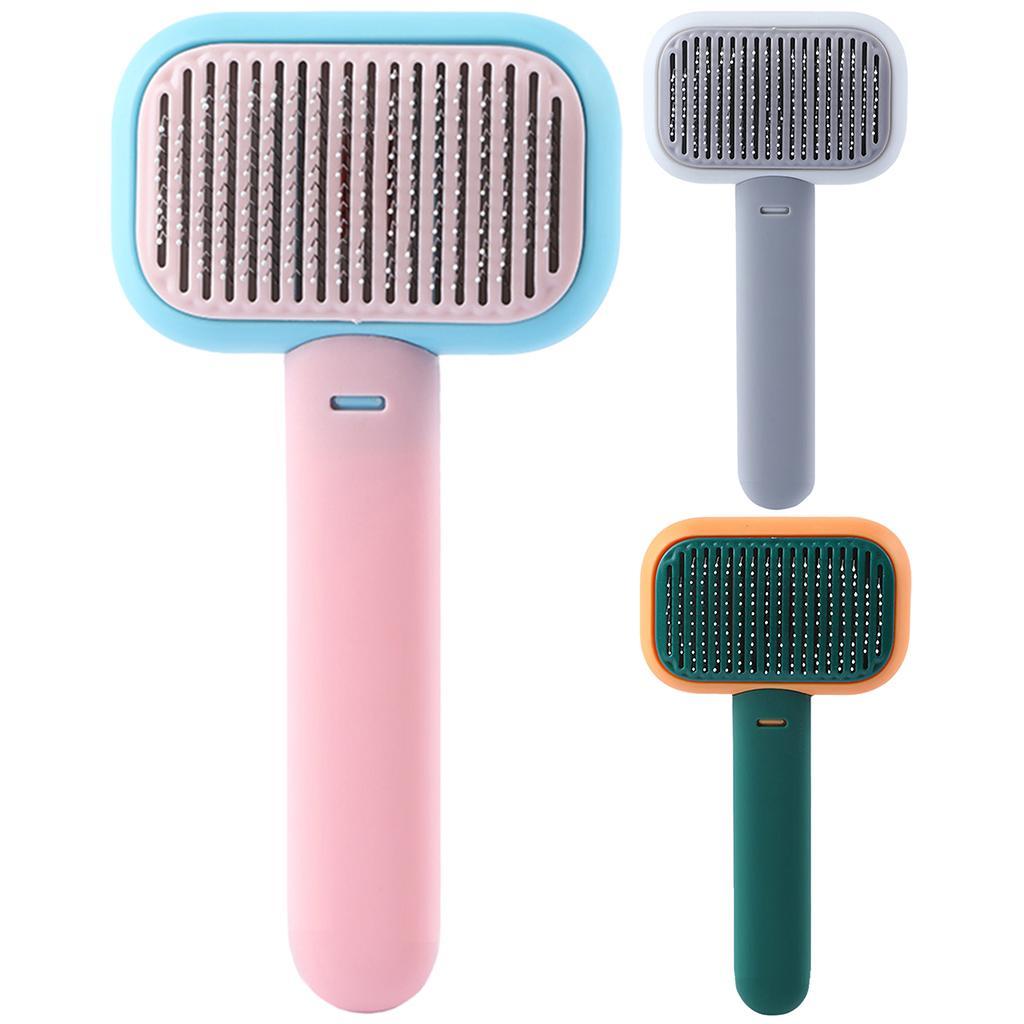 Pet Grooming Brush Easily Cleaning Undercoat Tangled Gm Dogs blue pink