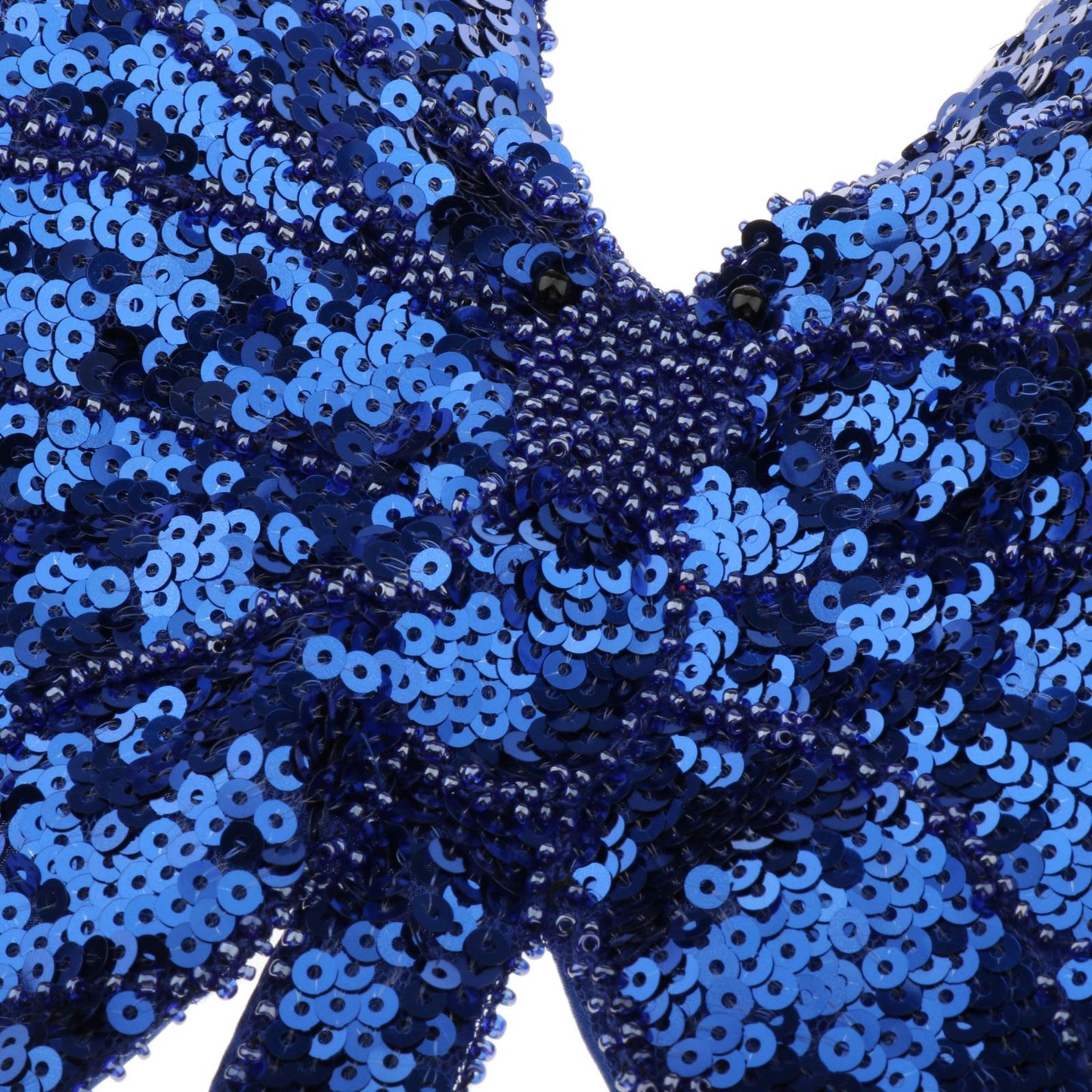 Belly Dance Bra Top Women Sequined Dance Costumes Butterfly Tops Royal Blue