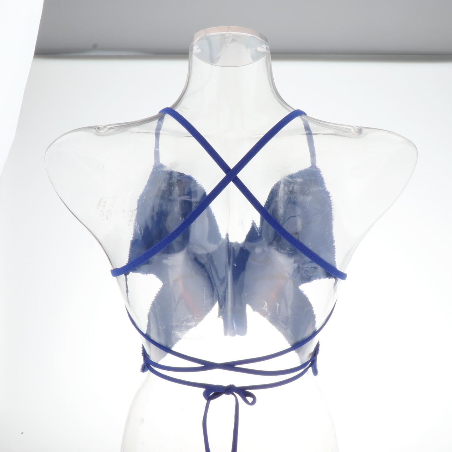 Belly Dance Bra Top Women Sequined Dance Costumes Butterfly Tops Royal Blue