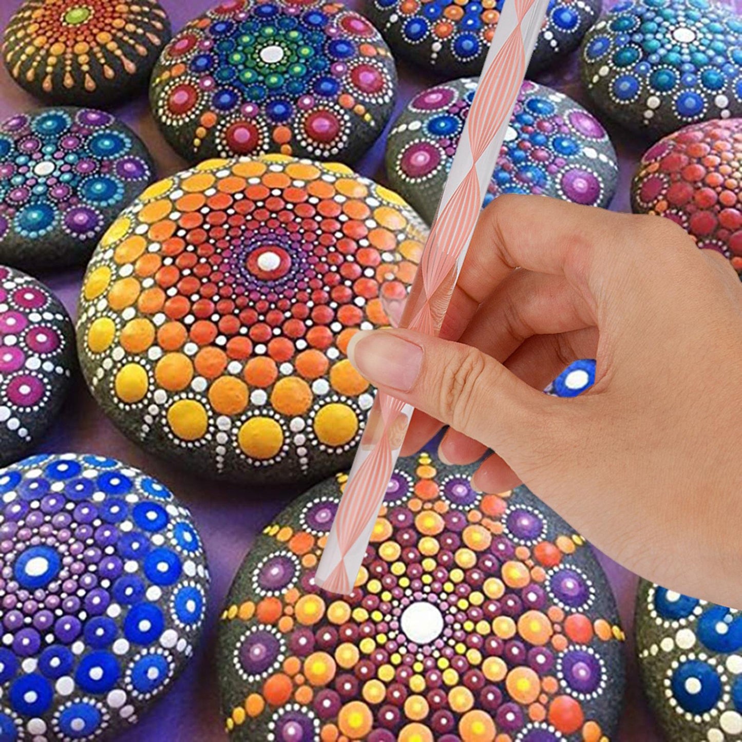 38PC Premium Mandala Dotting Tools Set with Waterproof Storage Bag & Palette