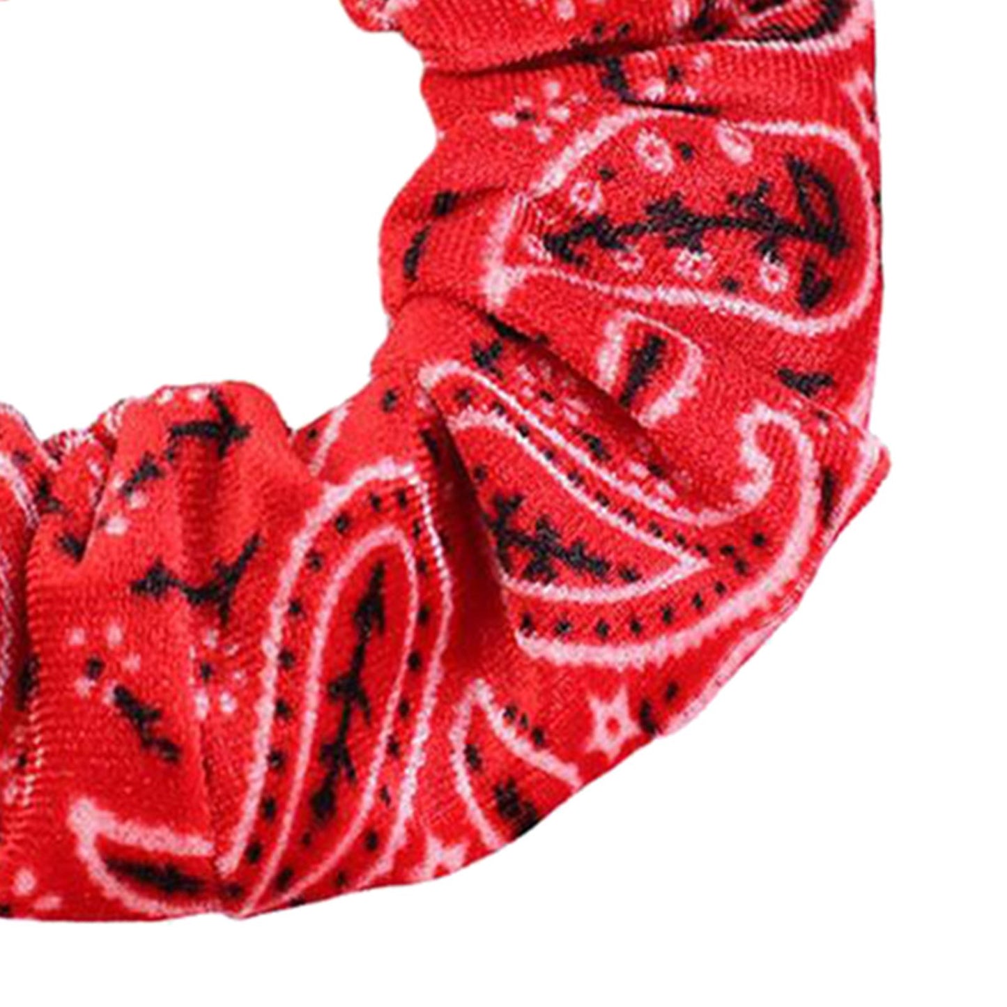 5pcs VELVET HAIR SCRUNCHIES ELASTIC SCRUNCHY HAIR BANDS TIE ROPES Red