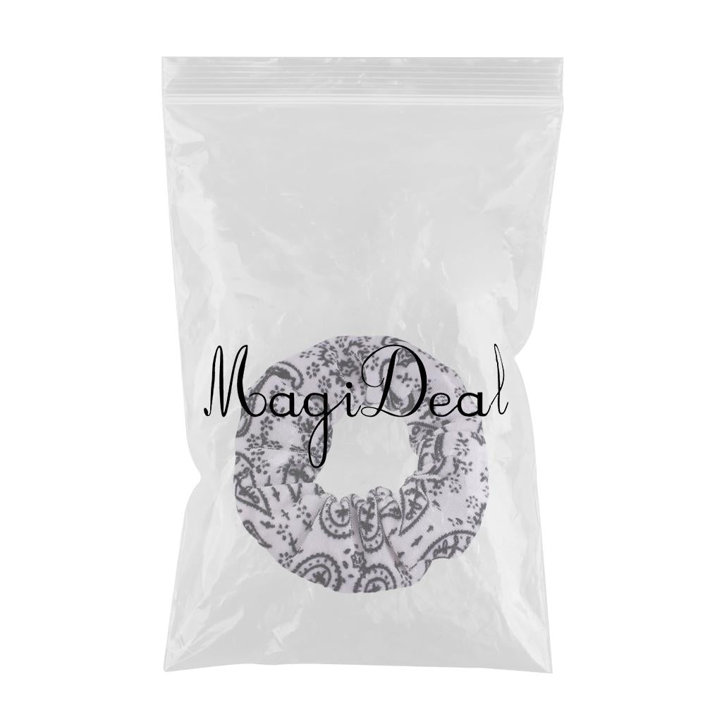 5pcs VELVET HAIR SCRUNCHIES ELASTIC SCRUNCHY HAIR BANDS TIE ROPES White