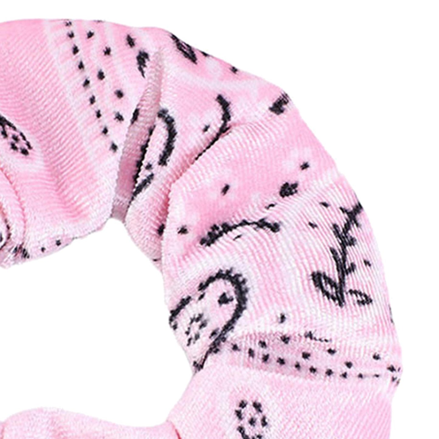 5pcs VELVET HAIR SCRUNCHIES ELASTIC SCRUNCHY HAIR BANDS TIE ROPES Pink