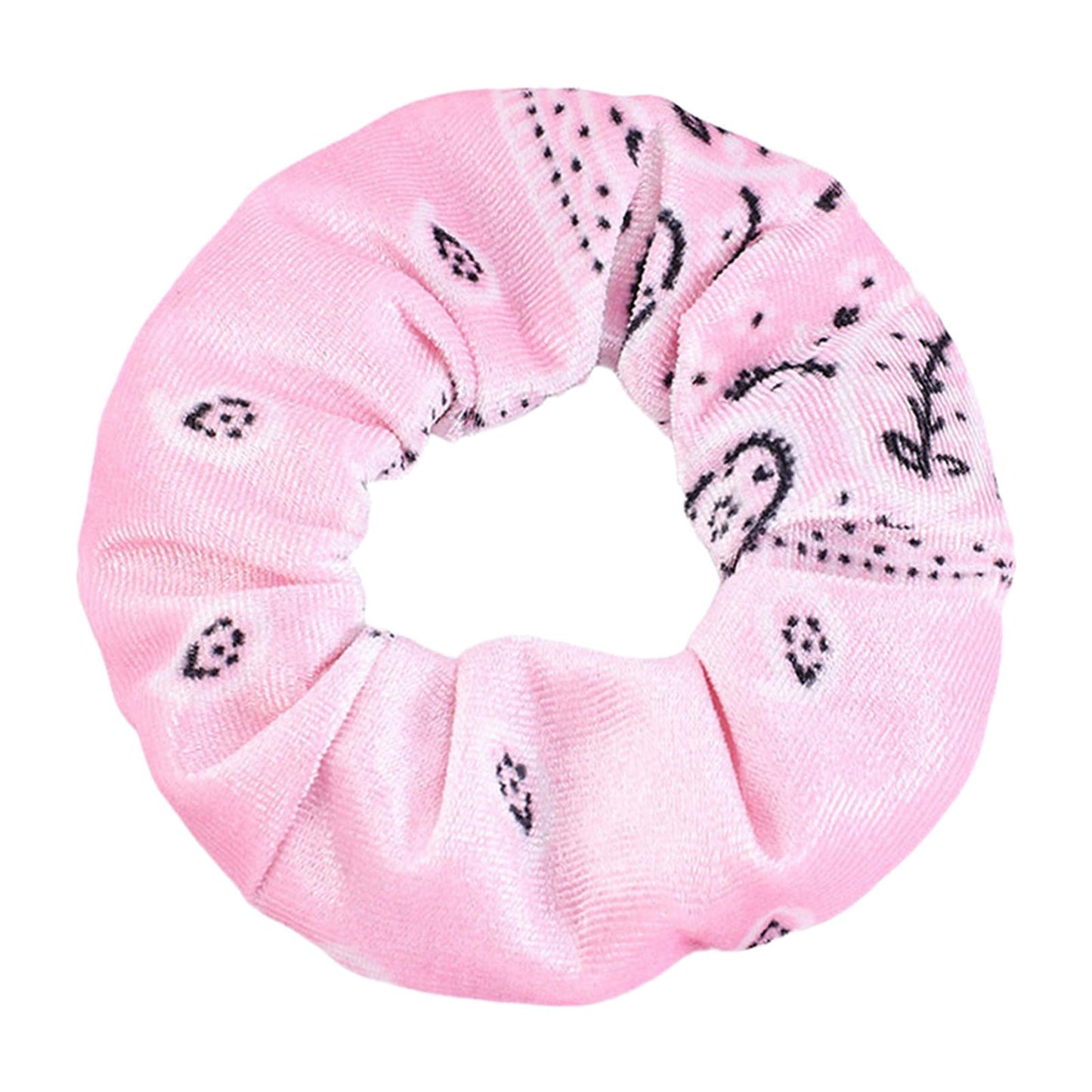 5pcs VELVET HAIR SCRUNCHIES ELASTIC SCRUNCHY HAIR BANDS TIE ROPES Pink