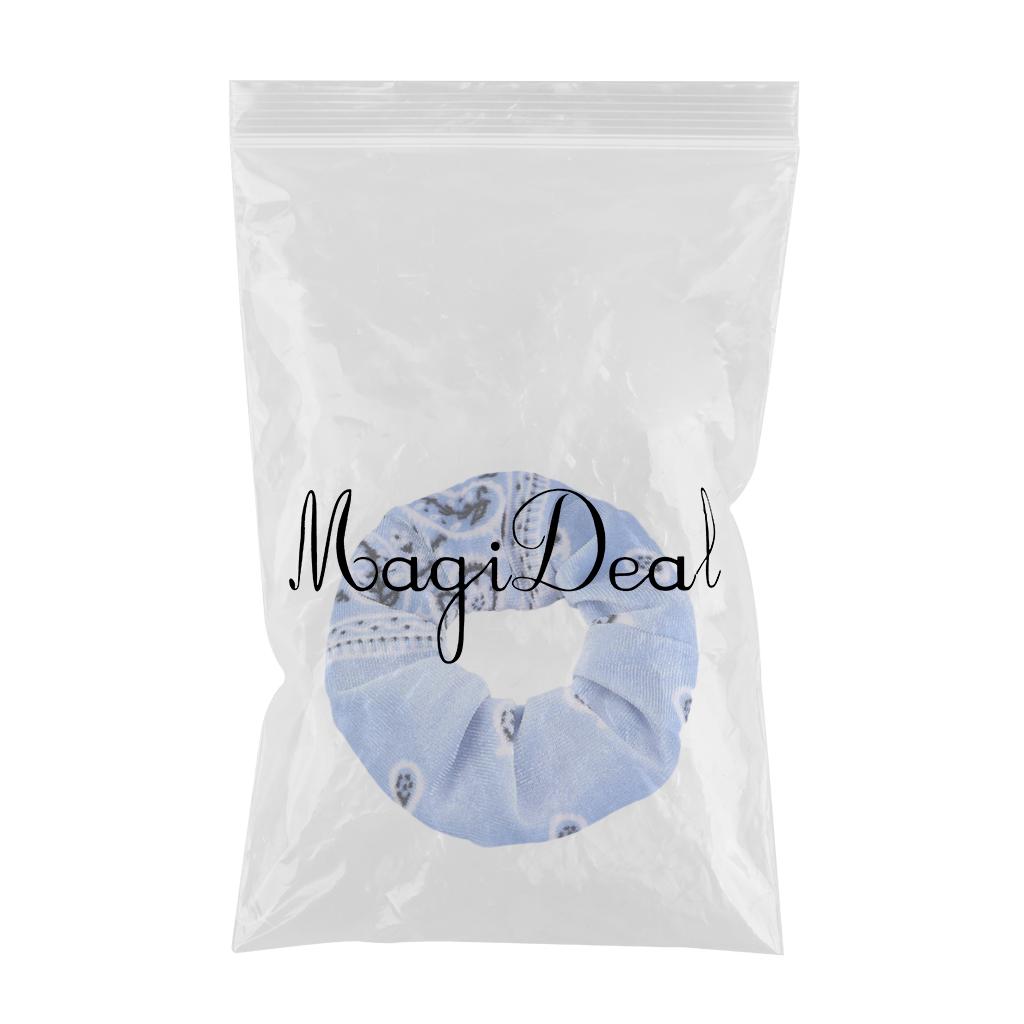 5pcs VELVET HAIR SCRUNCHIES ELASTIC SCRUNCHY HAIR BANDS TIE ROPES Blue