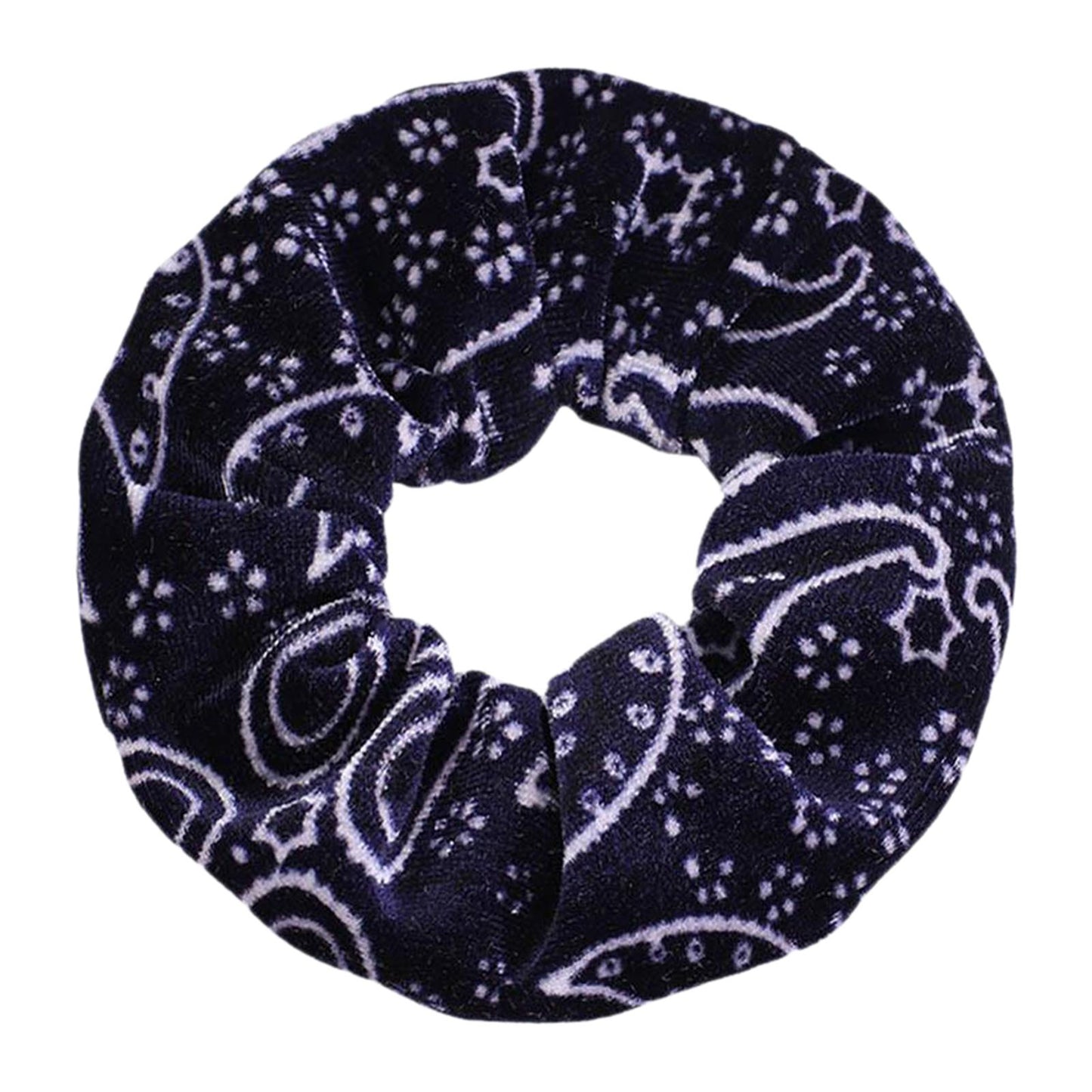 5pcs VELVET HAIR SCRUNCHIES ELASTIC SCRUNCHY HAIR BANDS TIE ROPES Navy